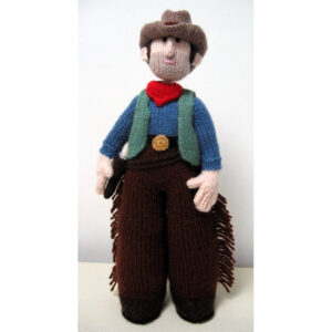 Cowboy knitted toy