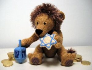 Hanukkah Hiram knitted toy