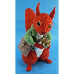 Filbert Cobbins squirrel knitted toy pattern, exclusive to website