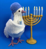 Menorah Miriam knitted toy