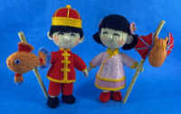 Lunar Harmony knitted toys